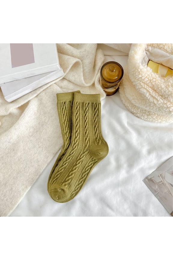 Womens Autumn Winter Casual And Comfortable Wool Thickened Warm Long Tube Heap Socks Garter Belt And Stocking Set Winter Opaque Nylons Womens Tights Winter Neg Gear Thigh High Pattern Stockings 6