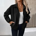thumbnail image 1 of Womens Autumn Winter Solid Color Hooded Pockets Jacket Windbreaker Women Bright Colors Women Rain Jacket with Hood plus Size Sweater Womens Fashion Jacket Collapsible Rain Jacket Rain Jacket Woman, 1 of 8