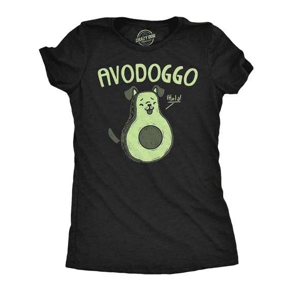 Womens Avodoggo Funny T Shirt Cute Puppy Graphic Tee for Ladies Womens Graphic Tees