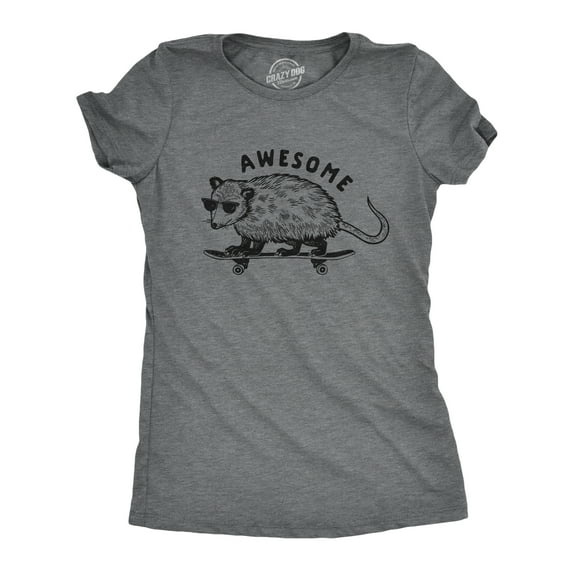 Womens Awesome Possum T shirt Funny Cool 90s Retro Animal Lover Graphic Tee Womens Graphic Tees