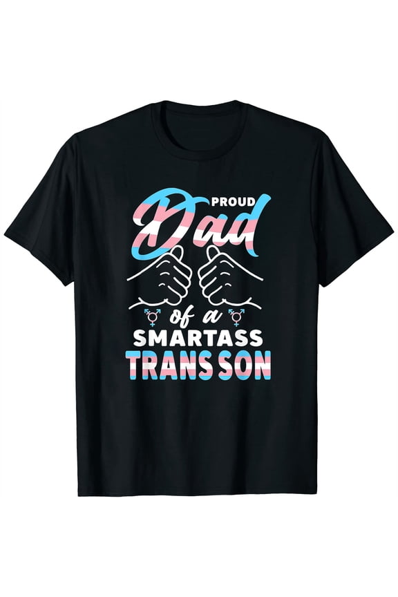 Womens Awesome Proud Trans Dad Pride LGBT Awareness Father's Day T-Shirt Black 2X-Large