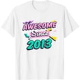 thumbnail image 1 of Womens Awesome Since 2013 11 Year Old 11th Birthday Gift Girl T-Shirt White 3X-Large, 1 of 5