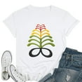 thumbnail image 1 of Womens Aya Adinkra Fern in Pan African colors T-Shirt White 2X-Large, 1 of 5