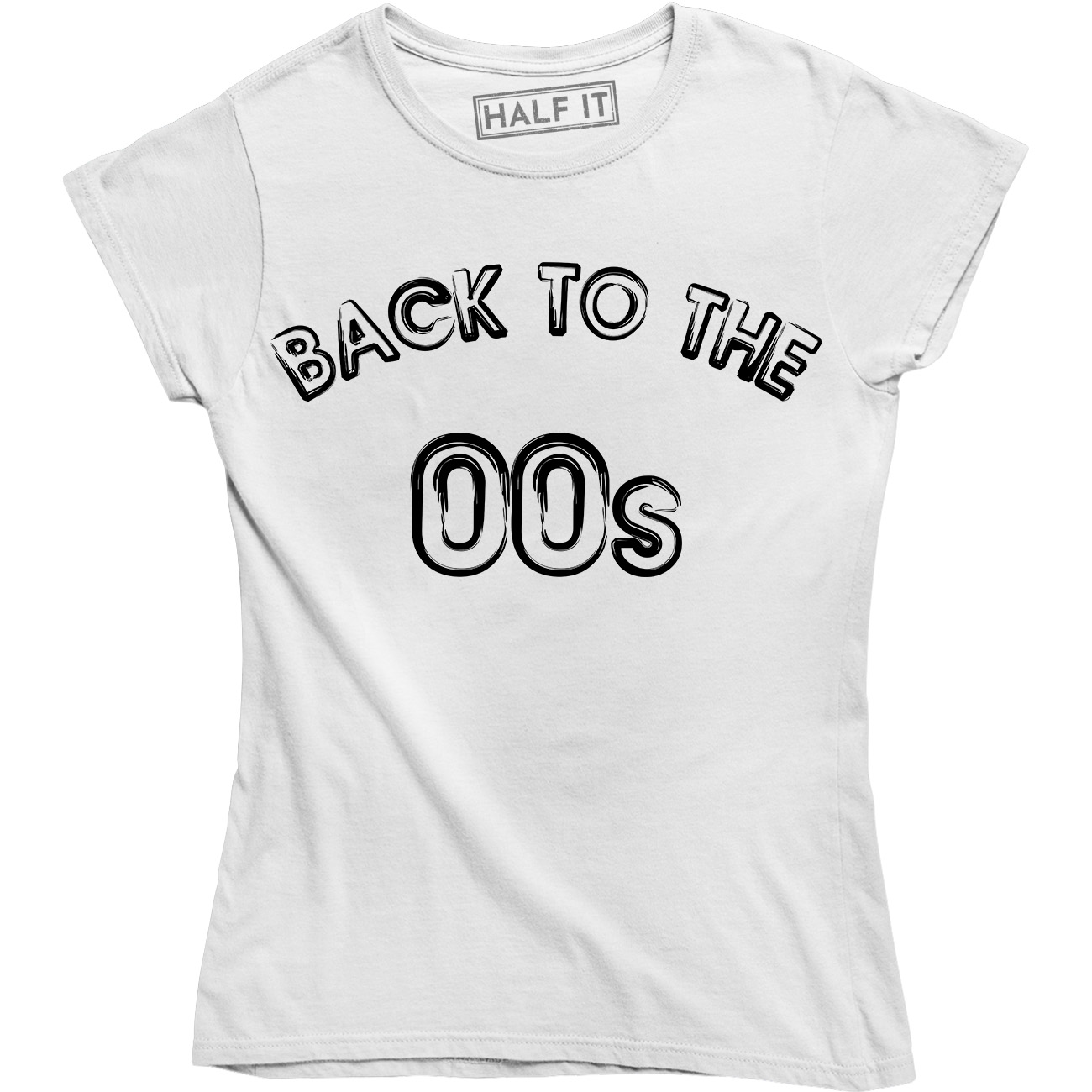 Womens BACK TO THE 00s Funny Noughties Millennial Weekend Music 2000s T-Shirt - image 1 of 4