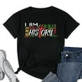 thumbnail image 1 of Womens BHM: I Am Black History T-Shirt Black Small, 1 of 5
