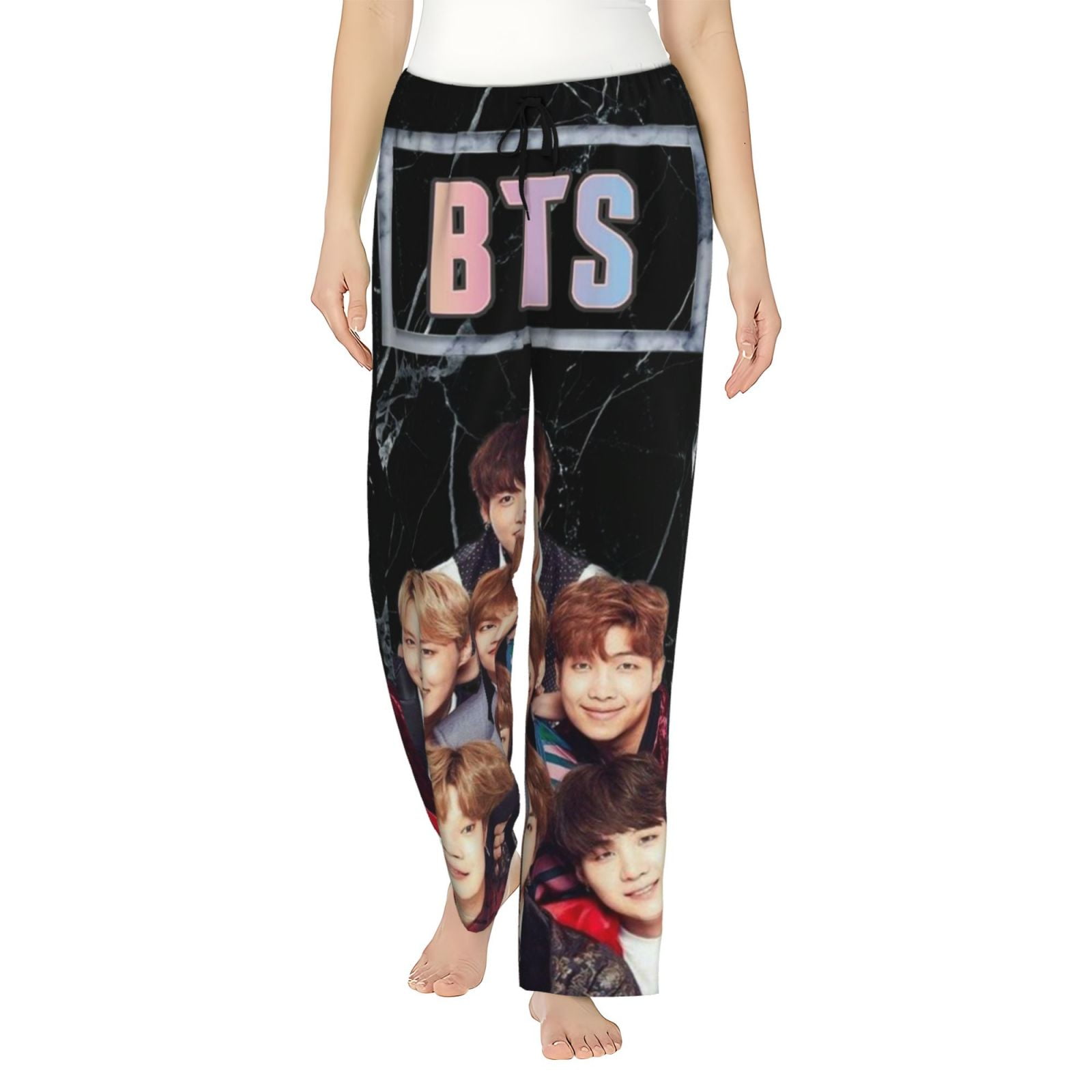 Womens BTS Pajama Pants Sleepwear Lounge Yoga Pants Cartoon