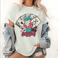 thumbnail image 1 of Womens "Baby, I'm A Wild Card" Poker Cards & Cowgirl Graphic Tees Vibrant - Colored Print T - shirts Casual Short Sleeve Tops Ideal For Daily Wear Shirts, 1 of 5