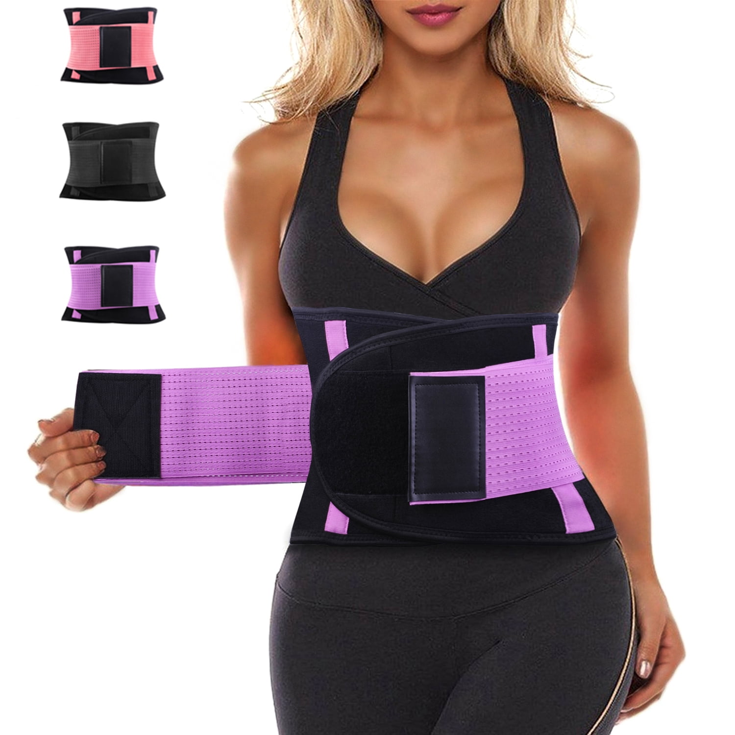Womens Back Brace for Lower Pain Relief & Herniated Disc Sciatica,Back  Support Belt for Lifting at Work Scoliosis,Purple,S