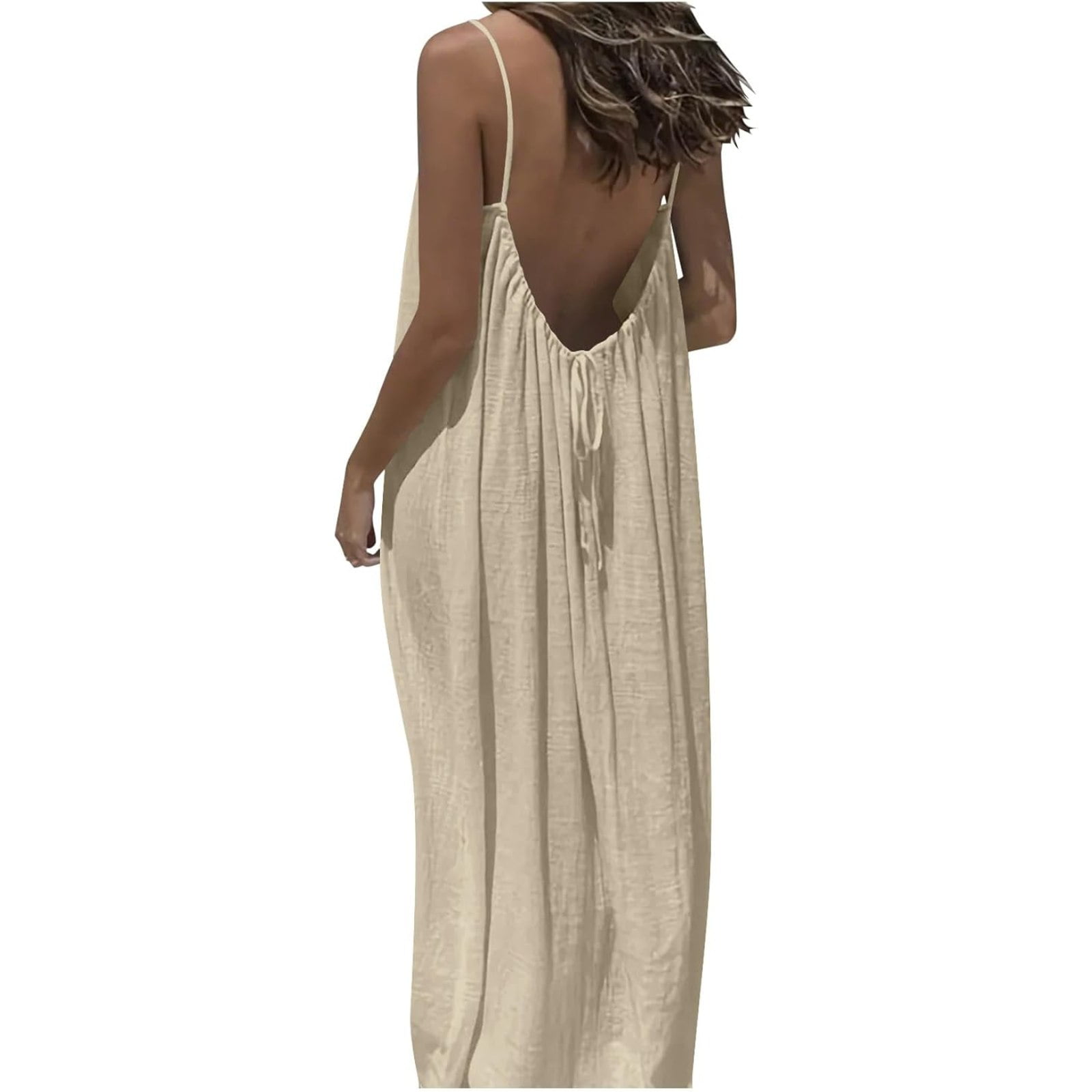 knee length dresses for ladies Summer Low Back Maxi Dress main image 1