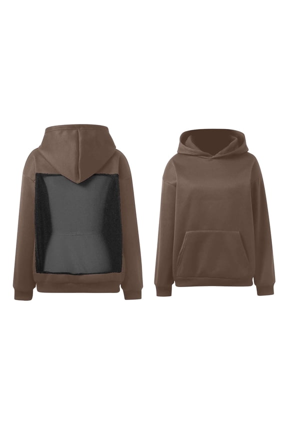 Womens Backless Hollow Mesh Hooded Long Sleeve Oversized Pullover Sweatshirt Y2k Hoodies