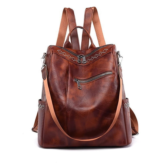 Womens Backpack Fashion Bookbag Backpack for Women Simple Large Capacity Daypack Brown One Size