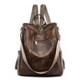 thumbnail image 1 of Womens Backpack Fashion Bookbag Backpack for Women Simple Large Capacity Daypack Coffee One Size, 1 of 3