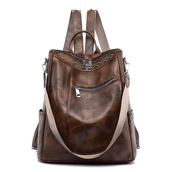Womens Backpack Fashion Bookbag Backpack for Women Simple Large Capacity Daypack Coffee One Size