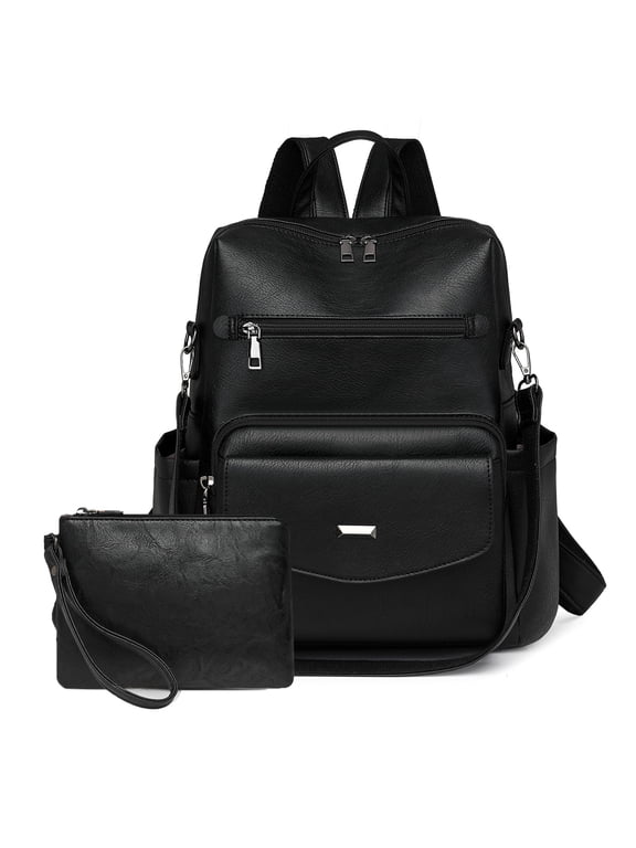 Womens Backpack Purse Fashion Pu Leather Anti-theft Large Travel Backpack Ladies Shoulder Bags Satchel Handbag