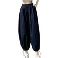 thumbnail image 1 of Womens Baggy Harem Capri Pants Loose Fit Workout Jogger Track Pants Casual Wide Leg Hippie Boho Gypsy Yoga Beach Pant, 1 of 7