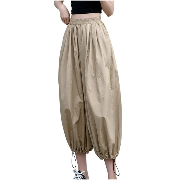 Womens Baggy Harem Capri Pants Loose Fit Workout Jogger Track Pants Casual Wide Leg Hippie Boho Gypsy Yoga Beach Pant