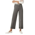 thumbnail image 1 of Womens Baggy Jeans,Women’s Wide Leg Pants Stretch Twill Cropped Pants High Waist Summer Casual Palazzo Pants with Pockets,Teacher Pants(Size:S), 1 of 8