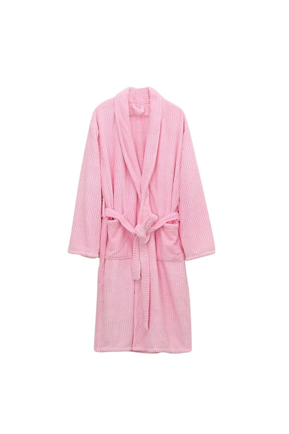 Womens Baggy Plush Soft Robe Thicken Warm Fleece Shawl Collar Bathrobe Fluffy Long Spa Robes with Pockets