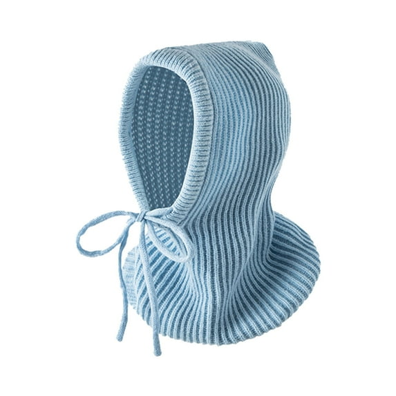 Womens Balaclava! Yigetop Ski Warm and Windproof Winter Sports Cap for Women Knitted Thermal Protective Neck Cap Neck Bib Hoodie Hooded Scarf Light Blue One Size