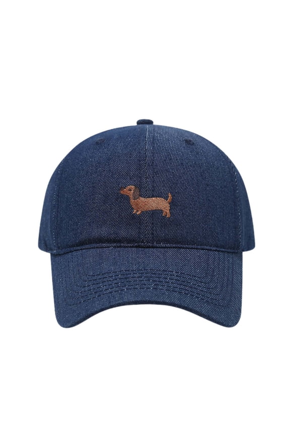 Womens Ball Cap Stylish Cartoon Embroidered Denim Baseball Cap Sun Hat For Women Outdoor Casual Wear Adjustable Unisex Design