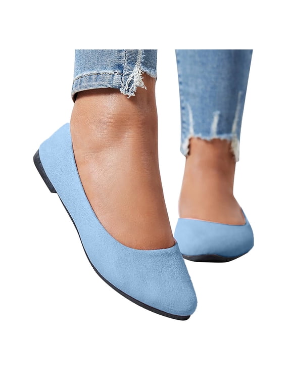 Womens Ballerina Ballet Flats Shoes ,Fashion Women Casual Flat Office Shoes Wide Width Fit Pointy Toe Comfy Shoes,Ballet Flats Pumps Low Wedge Dolly Shoes
