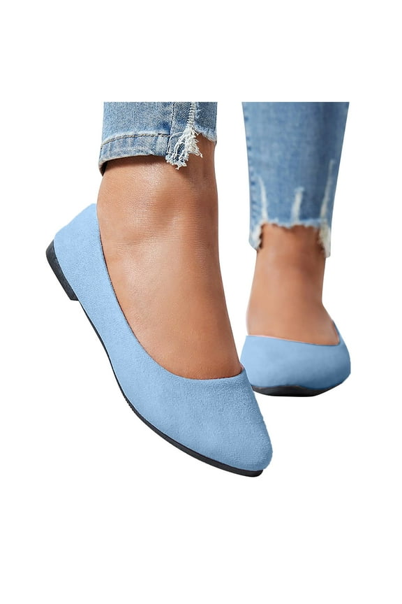 Womens Ballerina Ballet Flats Shoes ,Fashion Women Casual Flat Office Shoes Wide Width Fit Pointy Toe Comfy Shoes,Ballet Flats Pumps Low Wedge Dolly Shoes