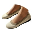 thumbnail image 1 of Womens Ballet Flat Shoes Fashion Casual Color Block Round Toe Slip on Dress Shoes Comfort Walking Low Wedges, 1 of 6