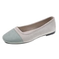 thumbnail image 1 of Womens Ballet Flats Color Block Velvet Comfortable Slip On Shoes for Casual Everyday in Gray,Size 7.5, 1 of 5