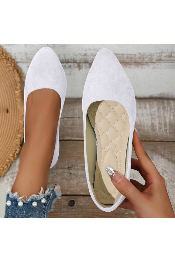 Womens Ballet Flats Pointed Toe Shallow Mouth Comfortable Flat Shoes Spring Summer Casual Work Dress Shoes