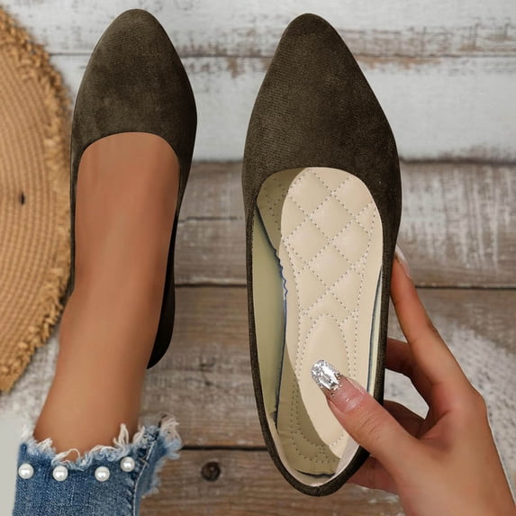 Womens Ballet Flats Pointed Toe Shallow Mouth Comfortable Flat Shoes Spring Summer Casual Work Dress Shoes