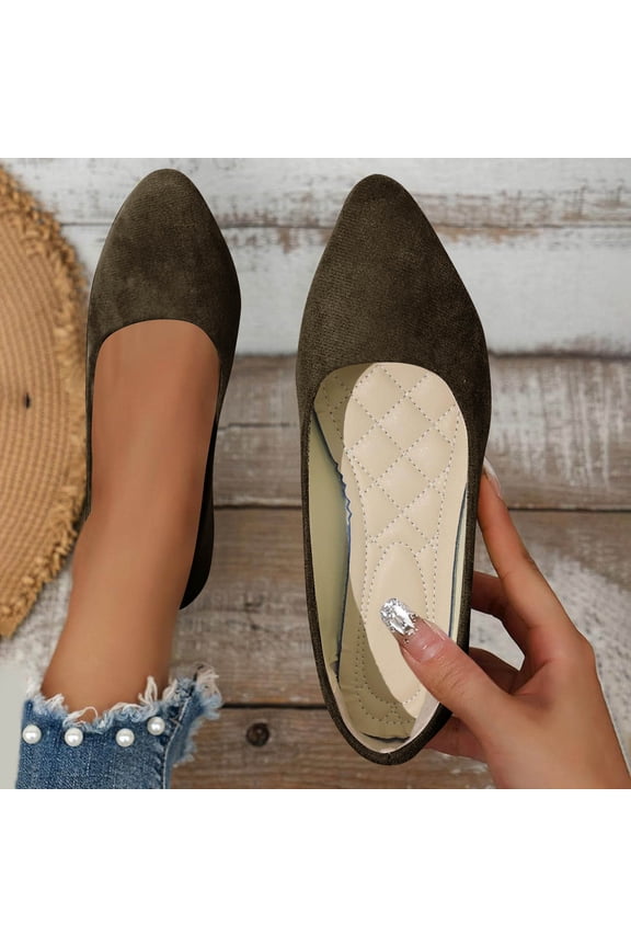 Womens Ballet Flats Pointed Toe Shallow Mouth Comfortable Flat Shoes Spring Summer Casual Work Dress Shoes