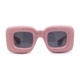thumbnail image 1 of Womens Ballon Super Thick Rectangle Retro Sunglasses Pink Black, 1 of 4