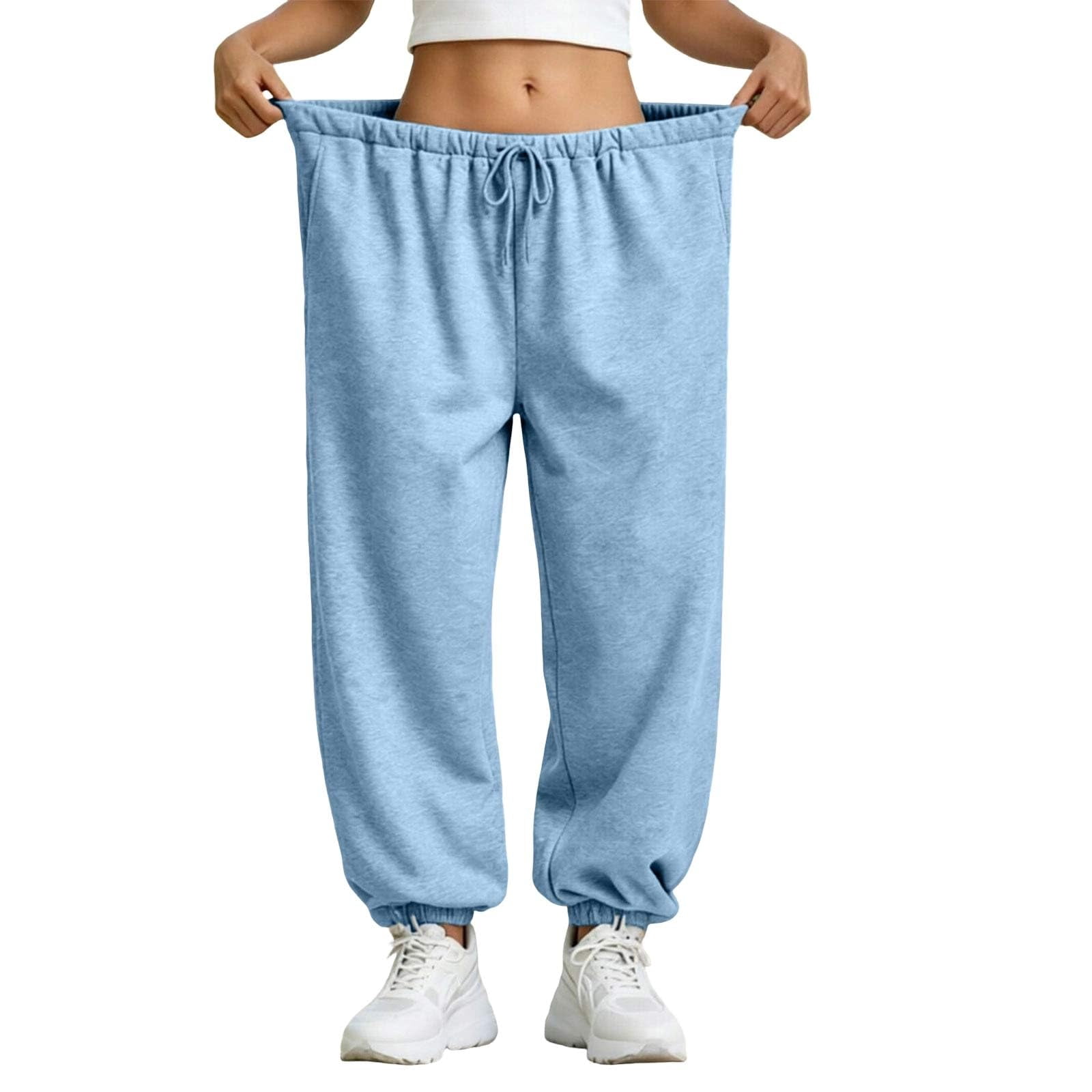 Womens Balloon Pants Baggy Sweatpants Lantern Trousers Wide Leg