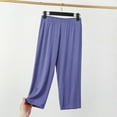 thumbnail image 1 of Womens Bamboo Rayon Long Sleep Pants Home Wear Bottoms Pajama Pants Capri Sleepwear Yoga Lounge Pants, 1 of 2