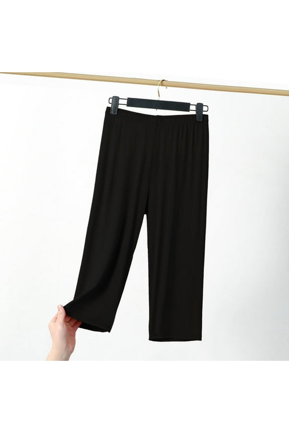 Womens Bamboo Rayon Long Sleep Pants Home Wear Bottoms Pajama Pants Capri Sleepwear Yoga Lounge Pants