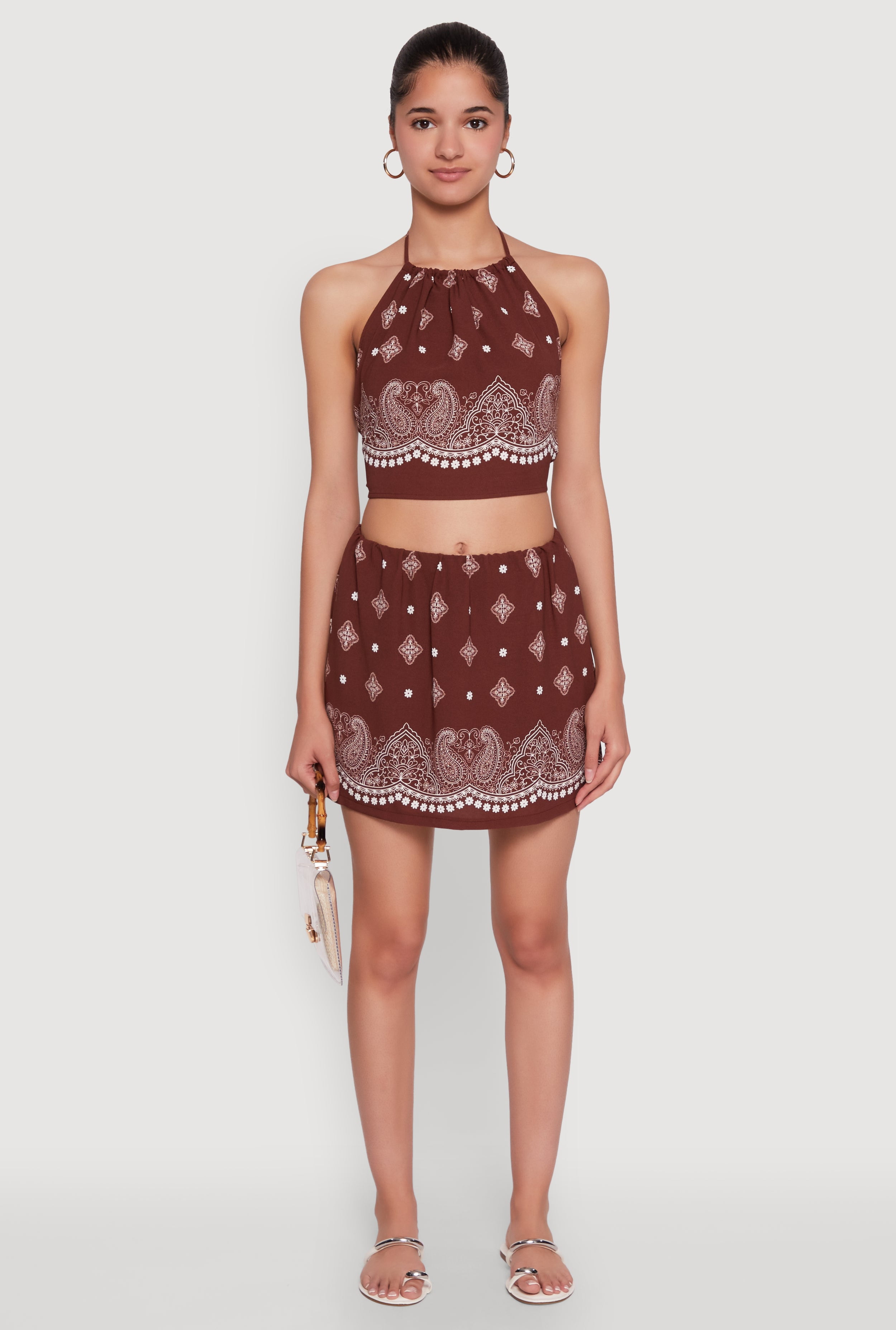 Womens Bandana Print Mini Skirt - Walmart.com