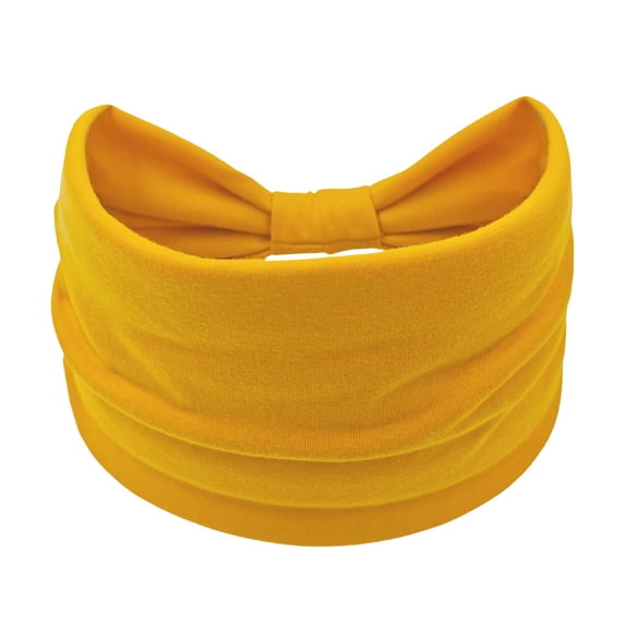 Womens Bandanas Stretchy Turban Wrap Sport Yoga Accessory Headbands for Women Yellow One Size