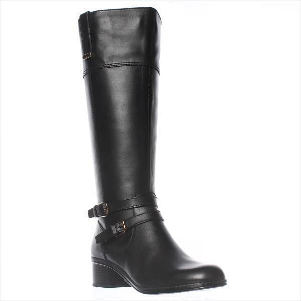 Womens Bandolino Carlotta Wide Calf Riding Boot - Black - Walmart.com