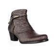thumbnail image 1 of Womens BareTraps Rhapsody Cross Strap Ankle Boots, Mushroom, 1 of 5