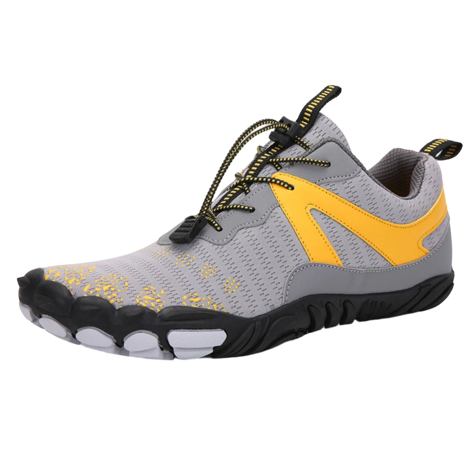 Womens Barefoot Quick Dry Water Hiking Shoes Breathable Lightweight Non Slip Trail Outdoor Athletic Sneakers Gray,Size 5.5