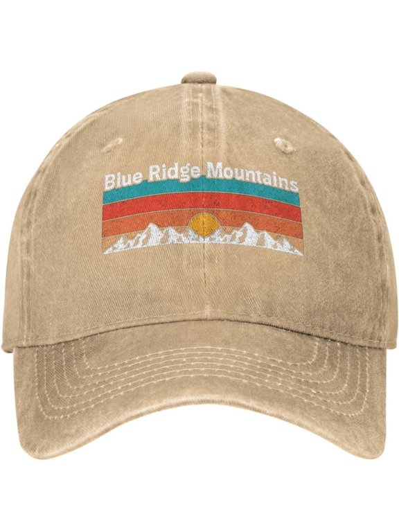 Womens Baseball Cap Hiking Lovers Gift Athletic Caps for Women's Pickleball Cap Trendy Blue Ridge Mountains Lids Hat