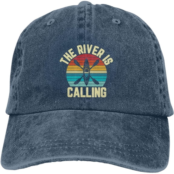 Womens Baseball Cap Kayaking Gift Retro Caps for Women's Outdoor Caps Trendy River is Calling Fitted Golf Cap