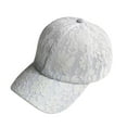 thumbnail image 1 of Womens Baseball Caps CQXIDFH Hollowed Out Breathable Sun Hat, Women's Simple Curved Brim Baseball Cap for Summer, Muslim Hat (White, A), 1 of 2
