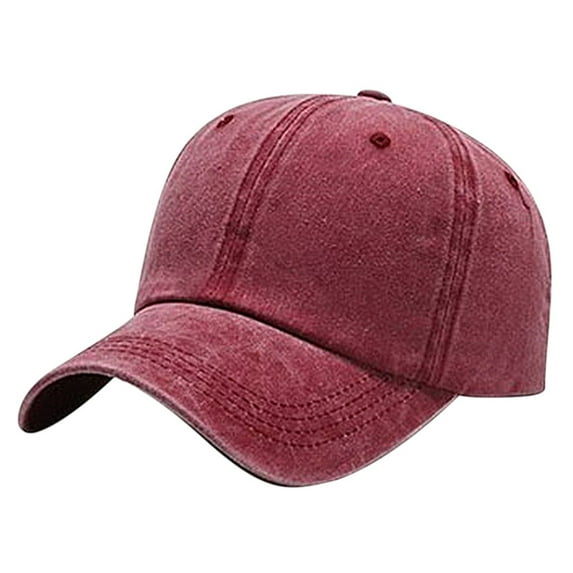 Womens Baseball Caps Casual Water Washed Pure Cotton Solid Color Light Board Streetwear