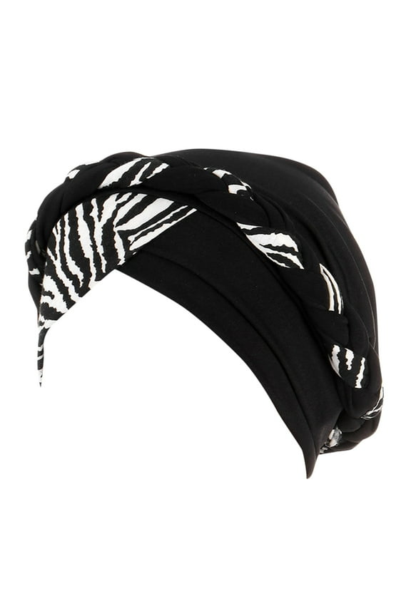 Womens Baseball Caps Chemo Cancer Head Ethnic Pre-Tied Twisted Braid Hair Cover Wrap Headwear Fashion Wide Brim Sun Hat