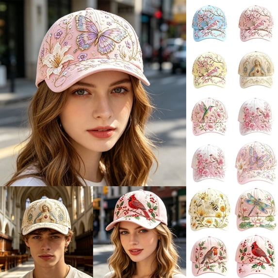 Womens Baseball Caps Garden Morning Cap Botanical Cottagecore Hat for Women Adjustable Breathable Gift for Gardeners Women