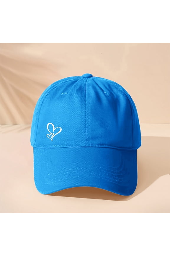 Womens Baseball Caps Love Heart Print Solid Color Baseball Hats Trendy Adjustable Hats Sun Hat Visor Unisex Workout Running School