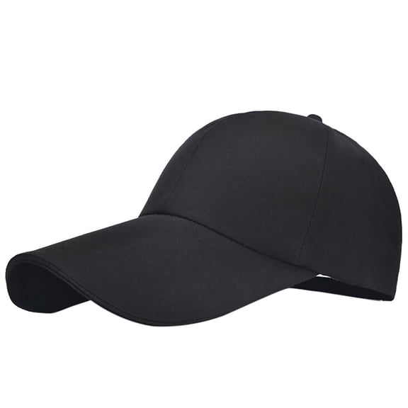Womens Baseball Caps Summer Solid Color Casual Regular Hat Activewear,Black,One Size