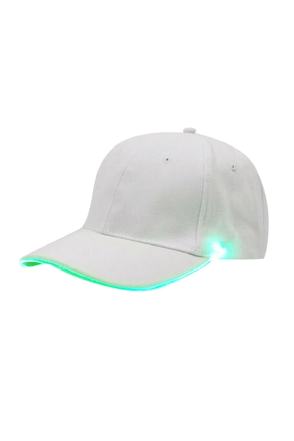 Womens Baseball Caps Wide Brim Sun Hats For Women UV Protection LED Lighted up Glow Club Party Hip-Hop Adjustable Sports Green