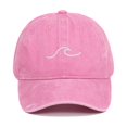 thumbnail image 1 of Womens Baseball Caps with Sea Wave Embroidered Stylish Wide Brim Soft Adjustable Sun Hat Outdoor Daily Wear Pink, 1 of 3